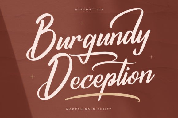 Burgundy Deception: A Luxury Script Font That Elevates Handmade Goods