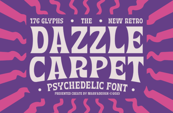 Dazzle Carpet: A Playful Serif Font for Handmade Labels & Printables