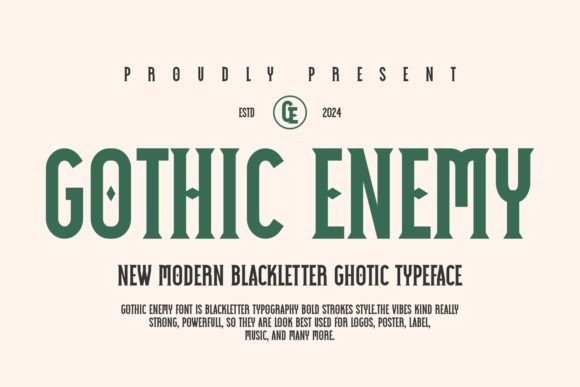 Gothic Enemy: A Bold Blackletter Font for Digital Impact