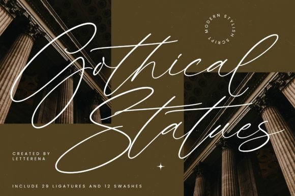 Gothical Statues: A Luxury Script Font for Handmade Brands