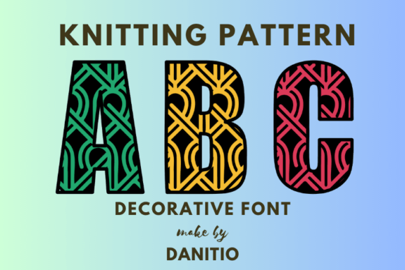 Knitting Pattern: A Decorative Font That Weaves Warmth Into Typography