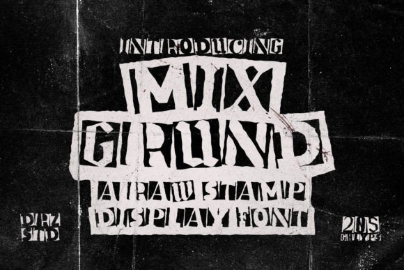 Mixgrund: A Raw Stamp & Pointillism Font for Handmade Brands