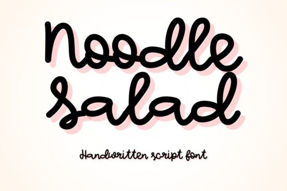 Noodle Salad: A Playful Script Font for Editorial Charm