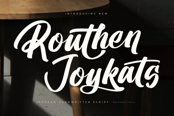 Routhen Joykats: A Modern Script Font That Elevates Digital Branding