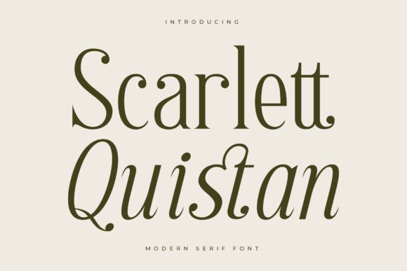 Scarlett Quistan: A Serif Font That Elevates Handmade Design